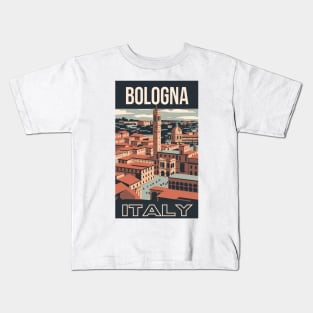 A Vintage Travel Art of Bologna - Italy Kids T-Shirt